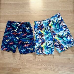 FREE SHIPPING LandsEnd and PlaceSport Swim Shorts/ Swimsuits/ Bathing Suit 10-12